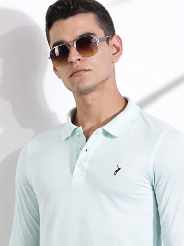 Image of Thomas Scott Men's | Solid | Full Sleeve | Regular Fit | Cotton Blend | Polo Collar | Casual Tshirt