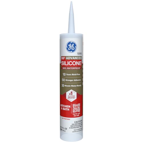 Comparison: Best Silicone For Undermount Sink 3 GE Advanced Silicone Caulk for Kitchen & Bathroom, Clear, 10 fl oz Cartridge, 1 Pack - 100% Waterproof Silicone Sealant, 5X Stronger Adhesion, Shrink & Crack Proof