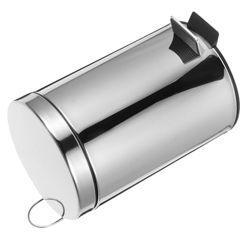 WHAMVOX Pattumiera da Cucina in Acciaio Inossidabile con Cestino della Spazzatura Compatto da 3L per Bagno e Servizi Igienici Contenitore per Rifiuti Silenzioso con Coperchio a Ribalta