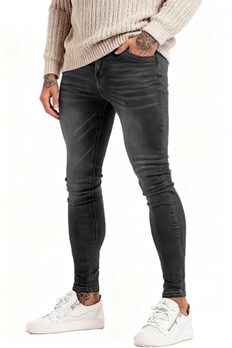Image of GINGTTO Skinny Jeans Men Slim Fit Stretch Tapered Leg