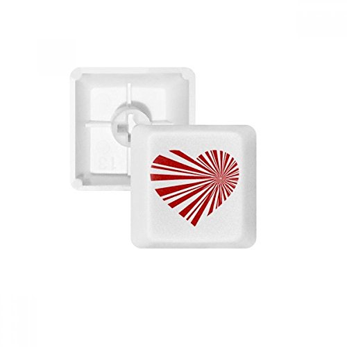 Keycaps PBT Saint-Valentin cadeau pour clavier mécanique touches blanches et rouges