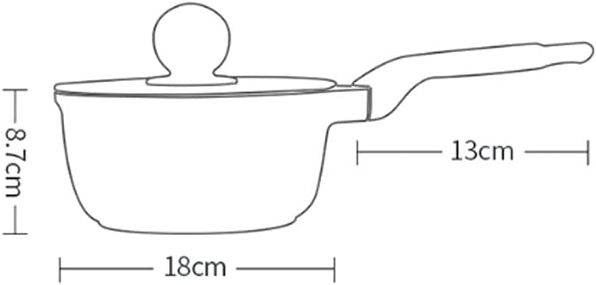 Cookware Set Soup Pot Frying pan Cooking Tool Non-Stick pan Kitchen Induction Cooker Milk Pot Noodles Pot Wok hotpot Casserole (Set Meal 1) ()