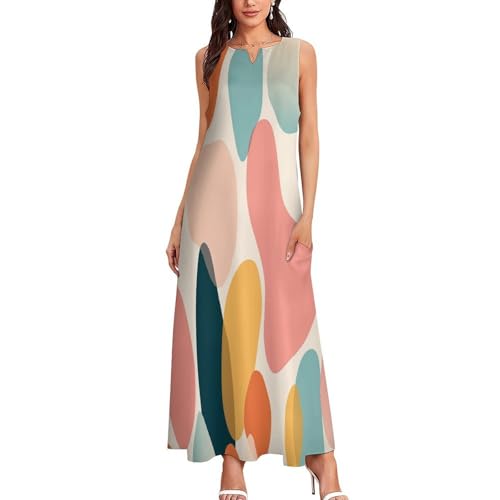 Robe longue maxi plage avec poches coupe swing grande taille fluide - 2