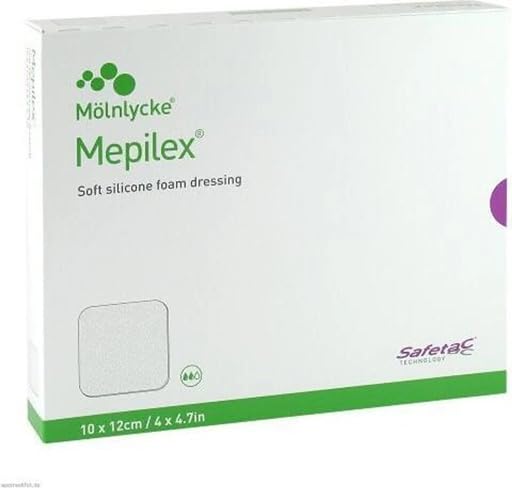 Mepilex - Medicazione in morbido silicone (10 x 12 cm, 5 pezzi)