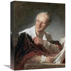 16 in. Portrait of Diderot Art Print - Jean Honore Fragonard