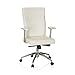hjh OFFICE 600510 Sedia da ufficio/Sedia presidenziale MONZA 10 pelle avorio, meccanismo sincronizzato, braccioli con cuscinetti in pelle, elegante, robusta, comoda, base alluminio