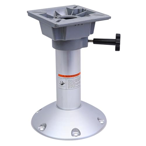 Yacharies Heavy Duty Boat Seat Base with Swivel, 12" Fixed Height, Locking Pedestal