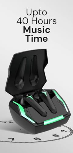 Image of KDM Z2 SpacePods Bluetooth 5.4 Gaming Earbuds, 40H Total Playtime, 80ms Low Latency Gaming Mode, ENC, 2000H Standby, Type-C Fast Charging (80 Min), 10m Range,White