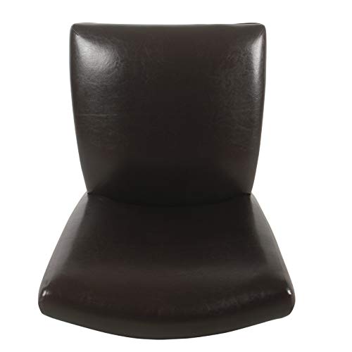 Image of HomePop Parsons Upholstered Accent Dining Chair, Set of 2, Dark Brown Faux Leather