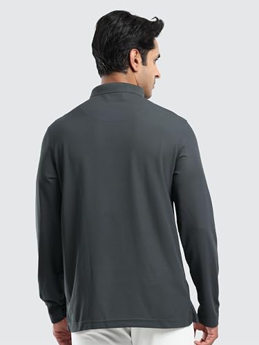 Image of STELLERS Men's Full Sleeve Polo T-Shirt | Feather Touch Feel | Odour Resistant | Wrinkle Free | Quick Dry | Stretchable | Lightweight | Anti-Static | UV Resistance | Anti-Microbial