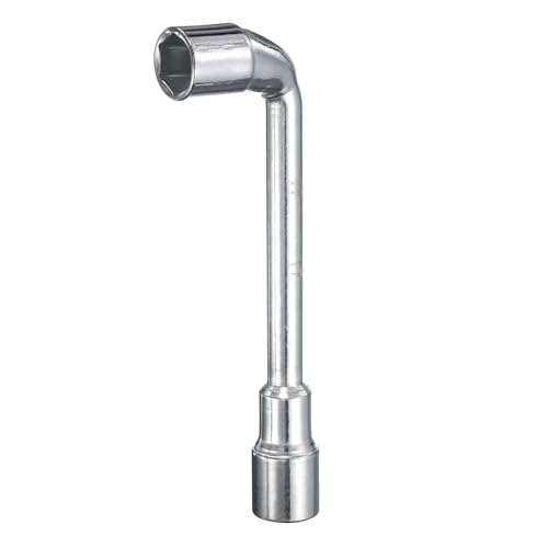 QUARKZMAN Llave de Vaso Hexagonal en Forma de L de 17 mm de Acero 45# de Doble Extremo Métrico de 6 Puntos para Reparaciones Generales, Tuberías, Mantenimiento de Bicicletas y Automóviles