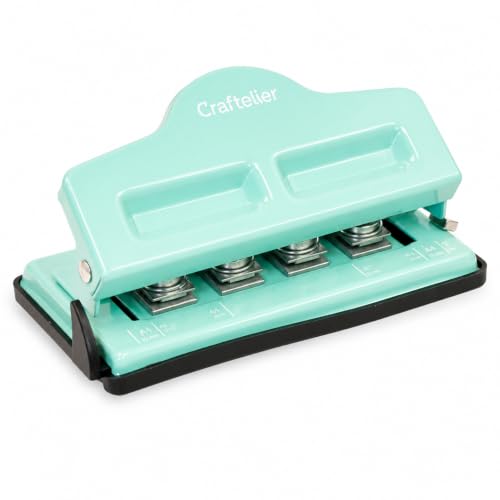 Craftelier - 4-Hole Discbound Planner Punch for Journals & Notebooks