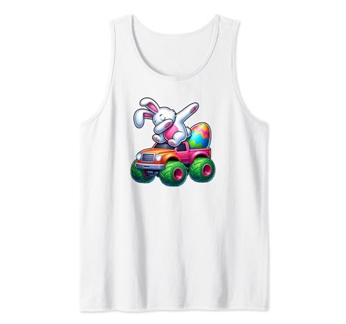 Dabbing Bunny Happy Easter Monster Truck Niños Niños Camiseta sin Mangas