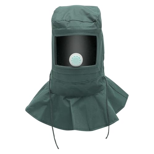 MAGICLULU Capot de Sablage en PC et Tissu Oxford, Chapeau de Ponçage Léger Valves Respiratoires, Protection Anti-poussière Industrielle pour Travail en Extérieur, Masque de Sablage Unisexe,