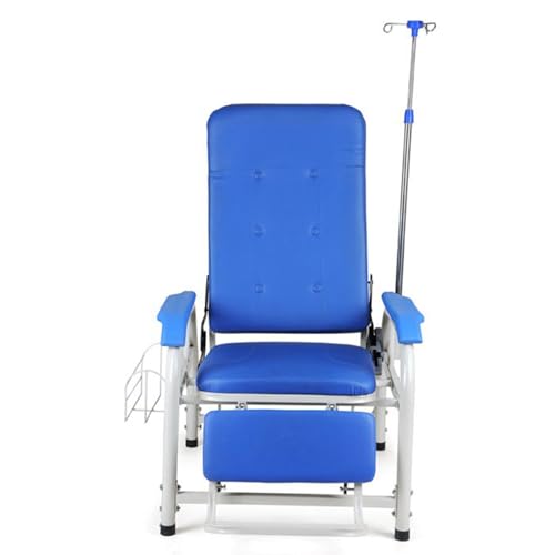 Fauteuil inclinable réglable avec perche IV et accoudoir pour les procédures de prélèvement sanguin dans les environnements médicaux et spa