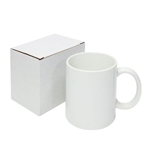 Zediart - Pack 36 tazas de cerámica blancas calidad (AAA) para sublimación | 12 oz 350 ml | Aptas para lavavajillas Zediart - Pack 36 tazas de cerámica blancas calidad (AAA) para sublimación | 12 oz 350 ml | Aptas para lavavajillas