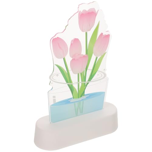 Lámpara de mesa Cabilock Tulip acrílica rosa miniatura 1