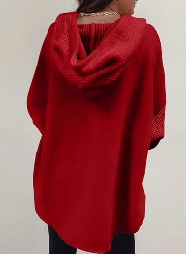 Image of SHEWIN Women Oversized Hooded Sweatshirt Loose Fit Casual Button Hoodies with Pocket 2026