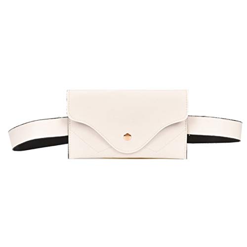 Bolso de cintura de moda Sujetador a presión Paquete de pecho popular Bolso para teléfono móvil Bolso bandolera con estilo Bolso de hombro de moda Estilo de todo fósforo - Blanco