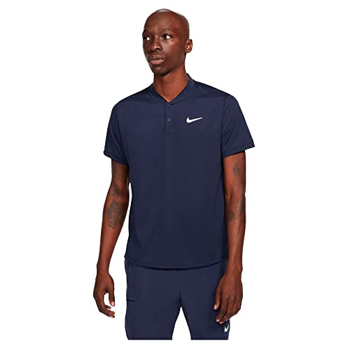 NikeCourt Dri-FIT Men's Tennis Polo (Obsidian/White, Medium)