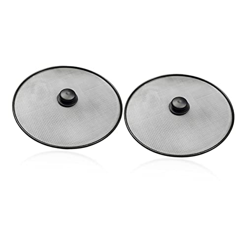 TOPBATHY 2piezas Tapas Antisalpicaduras para Sartén Protector contra Salpicaduras De Grasa Filtro Antigrasa para Cocinar Tapa De Repuesto para Olla De Acero Inoxidable Sartén De Cocina