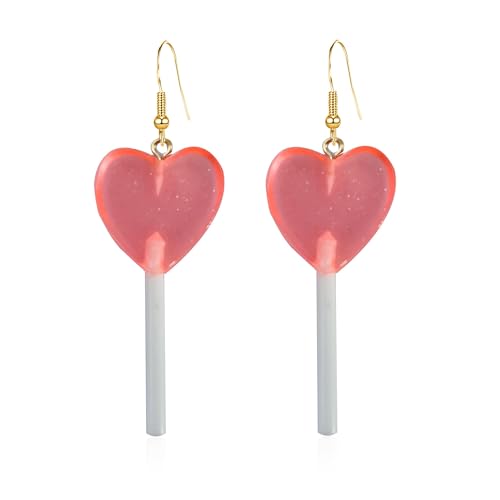 Pendientes de Piruleta en Forma de Corazón, Pendientes de San
