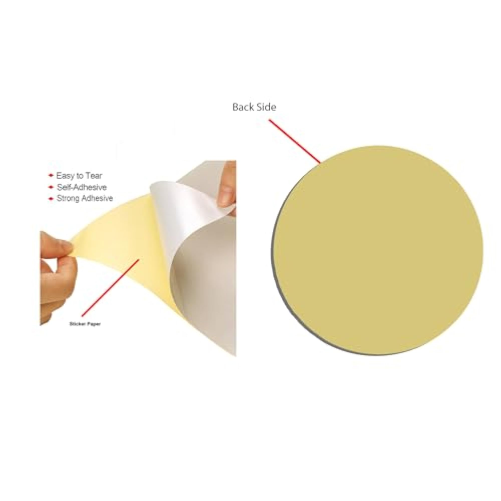 Plated Round Shaped Swastik Self Adhesive Backing Sticker