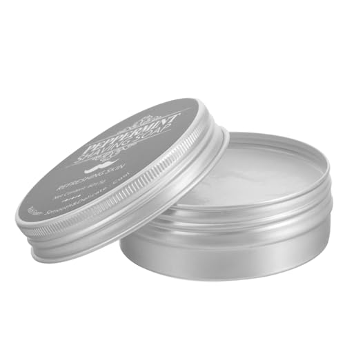 HAPINARY Jabón de Afeitar con Menta para Hombres Dear Barber Saving Soap for Beard Jabones a Base de Agua Jabón de Afeitar para Hombres