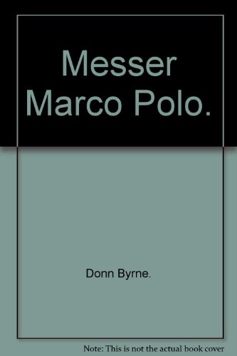 Messer Marco Polo. B0026AHOEW Book Cover