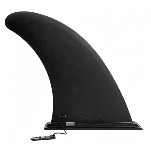 EIKEJI Paddle Board Fin 9 Universal SUP Fin Nylon Center Fin Removable Buckle Paddle Board Fin Replacement Durable Paddle Board Accessories for Surfboard Inflatable Kayak Canoe Longboard