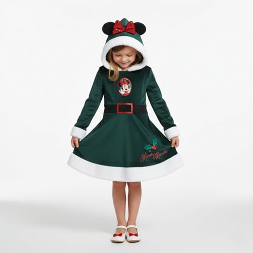 Image of Disney Princess Frozen Minnie Girls Cosplay Holiday Santa Dress for Kids