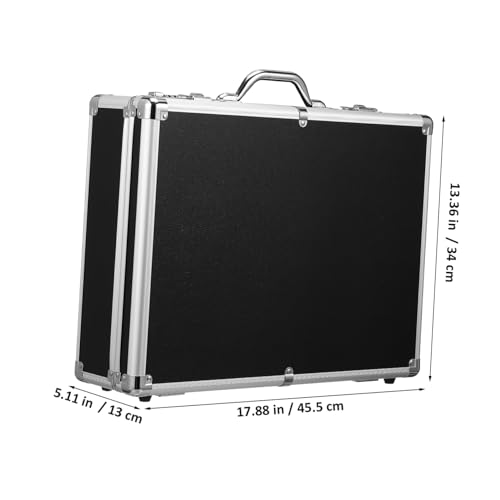 Vaguelly 1pcs Men Aluminum Tool Case Locking Storage Box Briefcase for Men Aluminum Carrying Case2