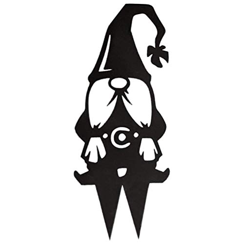 JABK Metal Goblin Decorative Garden Stakes Black Goblin Silhouette Yard Tree Stakes for Tree Garden Outdoor Decoration