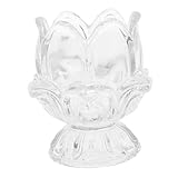 Propre et transparent : matériau en verre transparent de ce récipient porte-cure-dents assure la propreté permet de voir facilement cure-dents restants, porte-cure-dents lotus, récipient porte-cure-dents