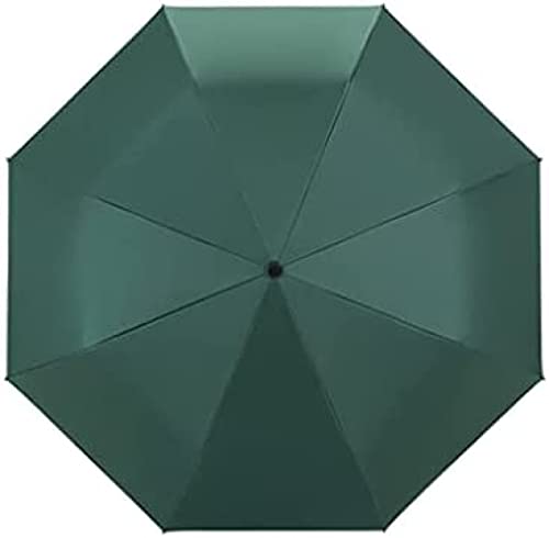 Parapluie Coupe-Vent pour Pluie Parapluie De Voyage Parapluie Coupe-Vent Compact Couleur Unie pour Femmes Hommes Enfants Étudiants Pluie Et Soleil Parapluie pour Femmes Hommes,Vert Foncé,Amazing