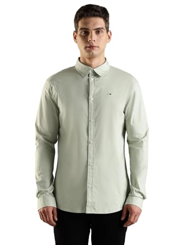 Image of Solid Slim Fit Cotton Shirt