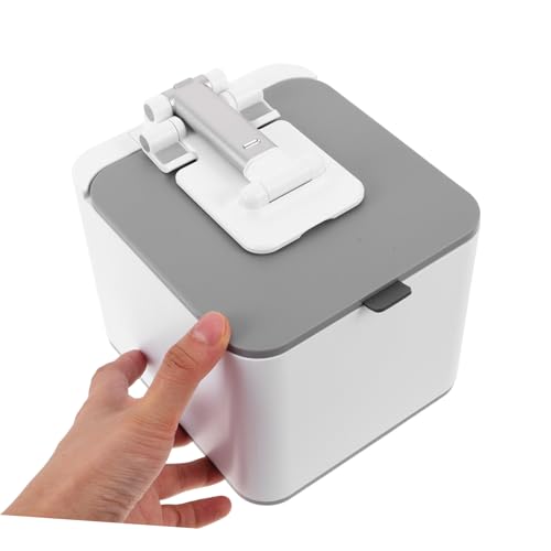 Bote de basura mini escritorio con soporte para teléfono miniatura 4