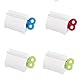 GYWHOOFT 4 Stück Tubenpresser aus Kunststoff Tube Squeezer,Rolling Tube Squeezer aus Kunststoff, Manuelle Zahnpastapresse für Zahnpastatuben, Farbe, Creme (Rot, Grün, Blau)