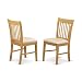 East West Furniture Kitchen/Dining Chair Set with Cushion Seat, Oak Finish, Set of 2
