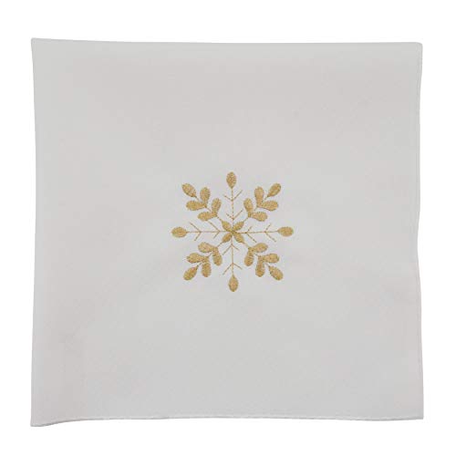 Servilletas SARO LIFESTYLE bordadas copo de nieve set 4 miniatura 4
