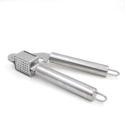 Stainless steel manual garlic press, home use garlic crushing tool, new kitchen garlic paste tool.