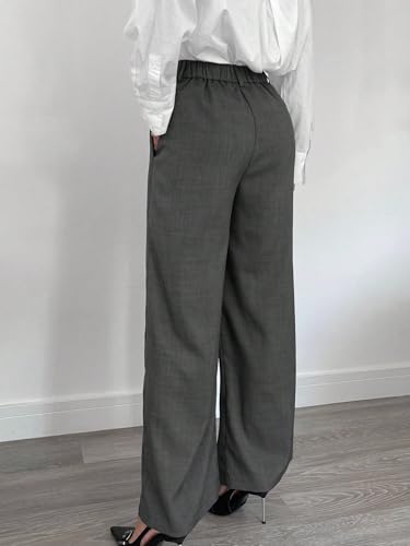 SECOLI 2024 Wide Leg Long Pant for Women Loose Straight Leg Trousers, Wide Leg Suit Pants3