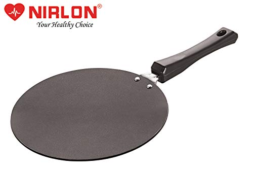 Image of Nirlon Induction Base Nonstick Aluminium Cookware Set Including Concave Tawa 28 cm, and Fry pan 22 cm with Glass Lid
