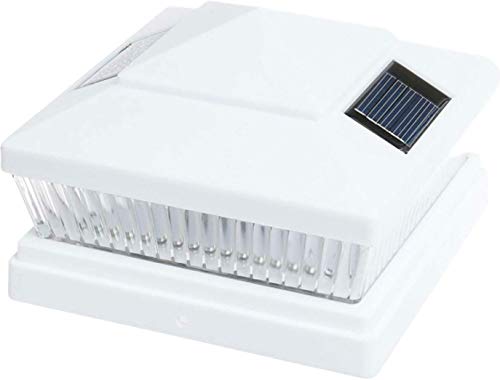 Exquisite Selebrity Solar Square Outdoor 10 Pack White 4X4 5X5 6X6 LED Fence Post Cap Light 3.2V Lithium-Ion 78Lumens (6X6 INCHES)