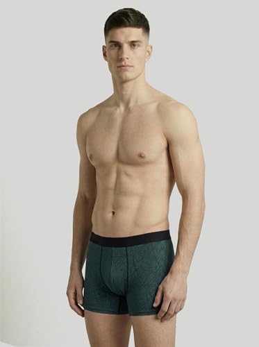 Image of TECHNOSPORT Men's Colorblock Trunks Underwear with ElastoLITE 4 Way Stretch Lightweight Breathable Moisture Wicking Soft Anti Odour Anti Microbial Comfort Fit Boxer Briefs Innerwear for Men