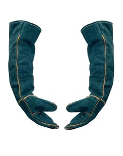 LAOYE gants anti-morsure cuir de 60 cm, couleur verte