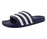 Dusch- und Badeschuhe. adidas Aqua Damen-Badeschlappen, Adilette, Sandalen, Dunkelblau/Weiß/Dunkelblau,