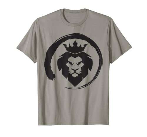 Maglietta King Lion Crown Circle - Maglietta King of the Jungle Maglietta