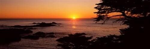 Póster Posterazzi Sunset over the Sea Point Lobos State Reserve Carmel Monterey County California USA (18.0 x 6.2in)