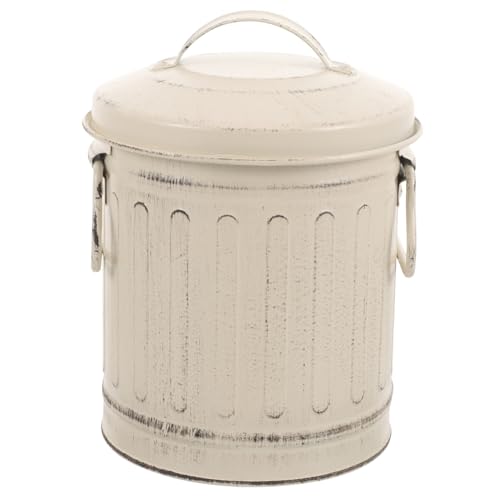 Alipis Secchio Cenere Metallo Vintage con Coperchio e Manico Comfort Capacità Grande per Stufa e Cucina Contenitore Pratico per Cenere e Soluzione Stoccaggio Interno